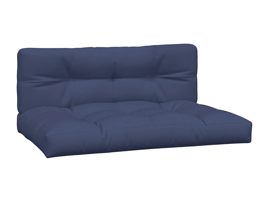 Cuscini per Pallet 2 pz Blu Marino in Tessuto