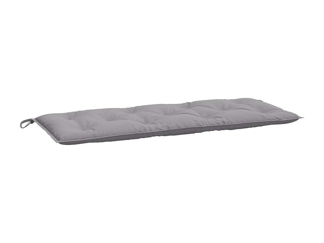 Coussins de banc jardin lot de 2 gris 120x50x7 cm tissu Oxford