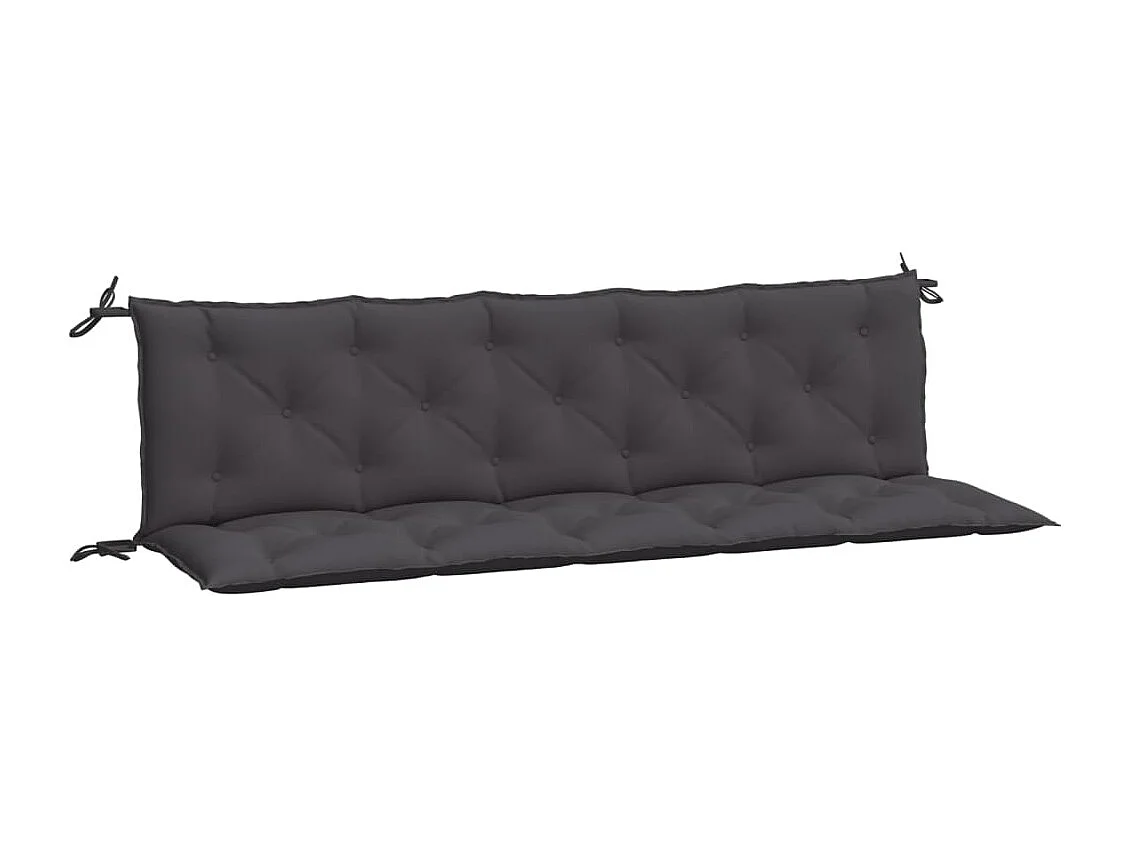 Coussins de banc de jardin lot de 2 anthracite tissu Oxford