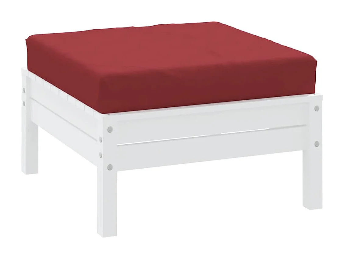 Cuscino per Pallet Rosso Vino 60x60x8 cm in Tessuto Oxford