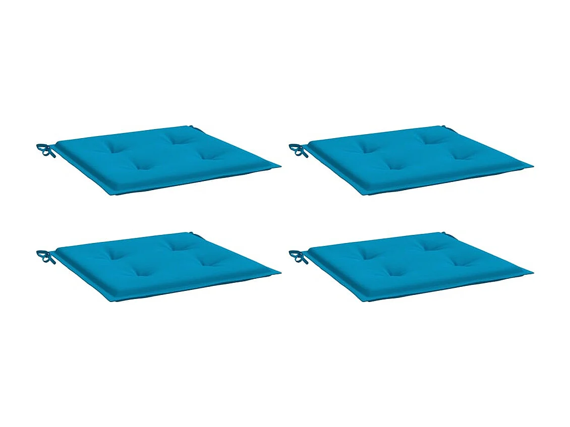 Gartenstuhl-Kissen 4 Stk. Blau 40x40x3 cm Oxford-Gewebe
