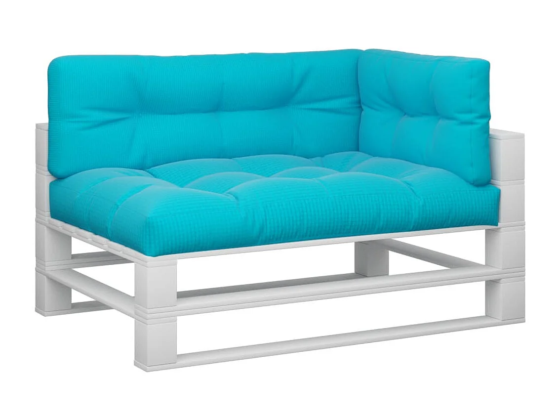 Palettenkissen 3-tlg. Türkis Stoff