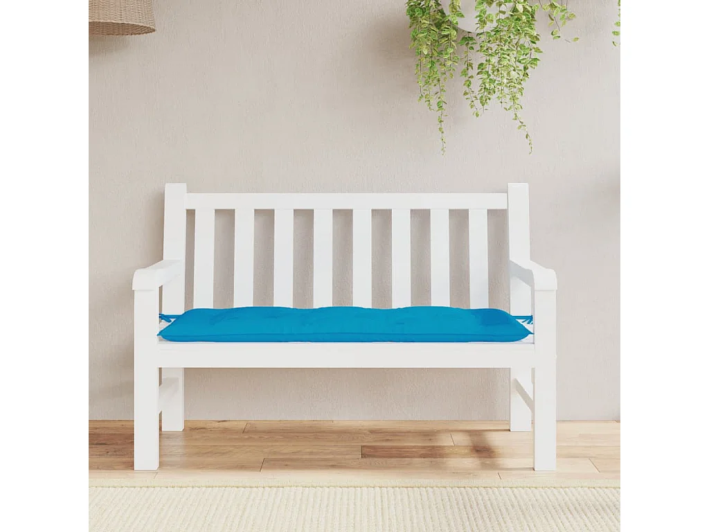Coussin de banc de jardin bleu clair 120x50x7 cm tissu oxford