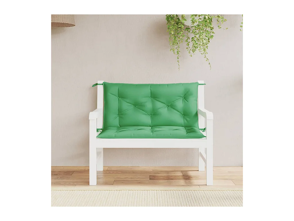 Cuscini Panca da Giardino 2pz Verdi 100x50x7cm Tessuto Oxford