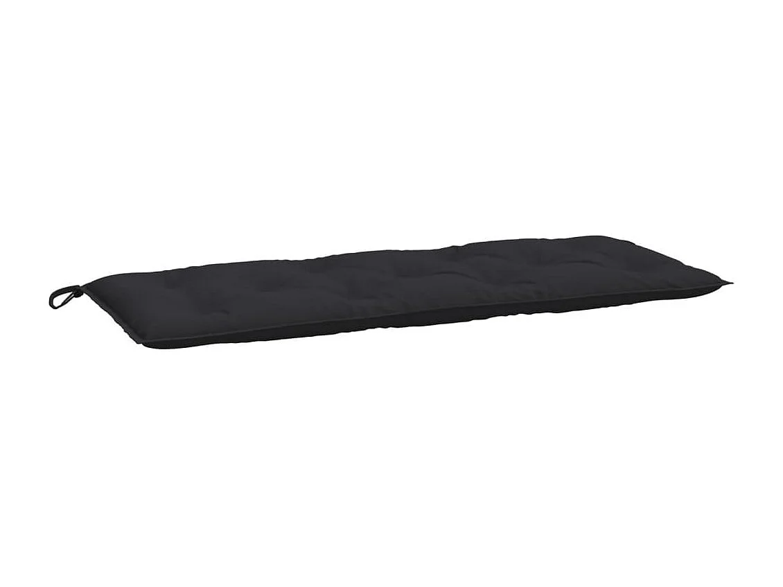 Coussins de banc jardin lot de 2 noir 120x50x7 cm tissu Oxford
