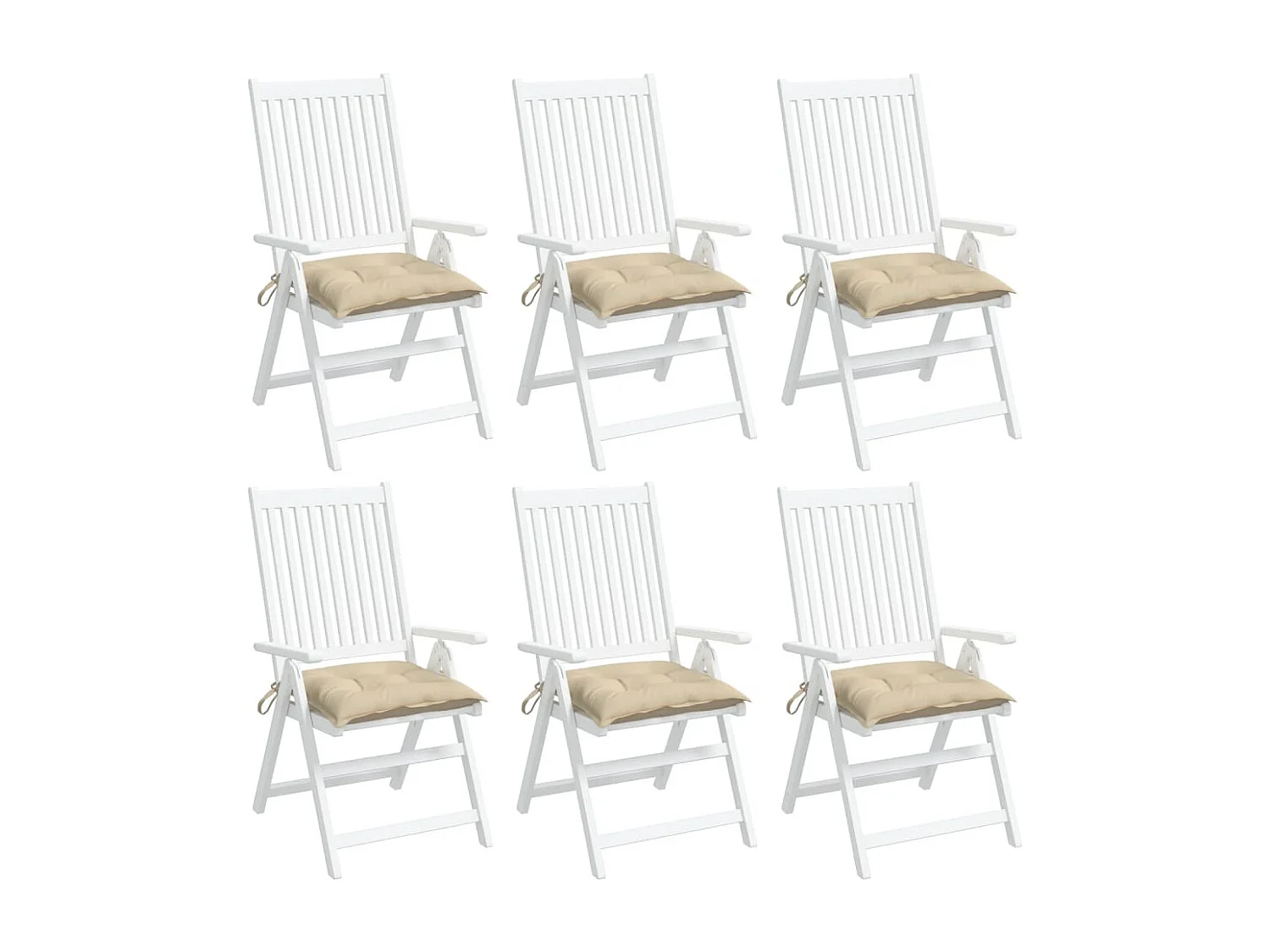 Palletkussens 6 st 50x50x7 cm oxford stof beige