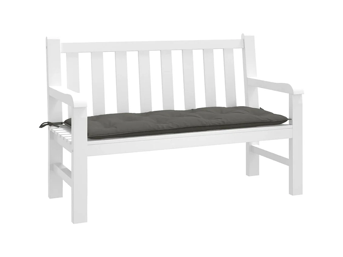Cuscino Panca Giardino Grigio Scuro Mélange 120x50x7 cm Tessuto