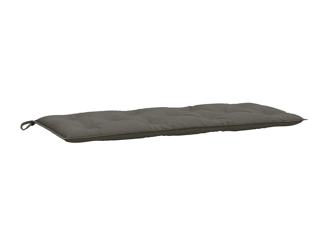 Coussin de banc de jardin gris foncé mélangé 120x50x7 cm tissu