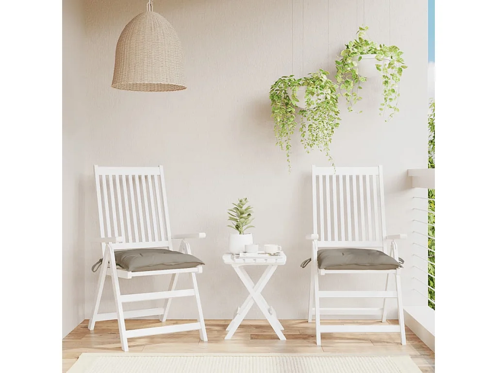 Almofadões móveis paletes 2 pcs tecido oxford cinza-acastanhado