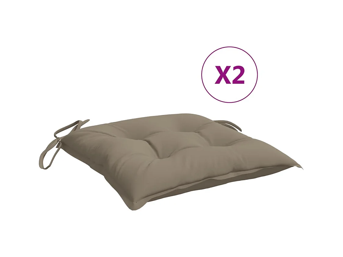 Palettenkissen 2 Stk. Taupe 50x50x7 cm Oxford-Gewebe