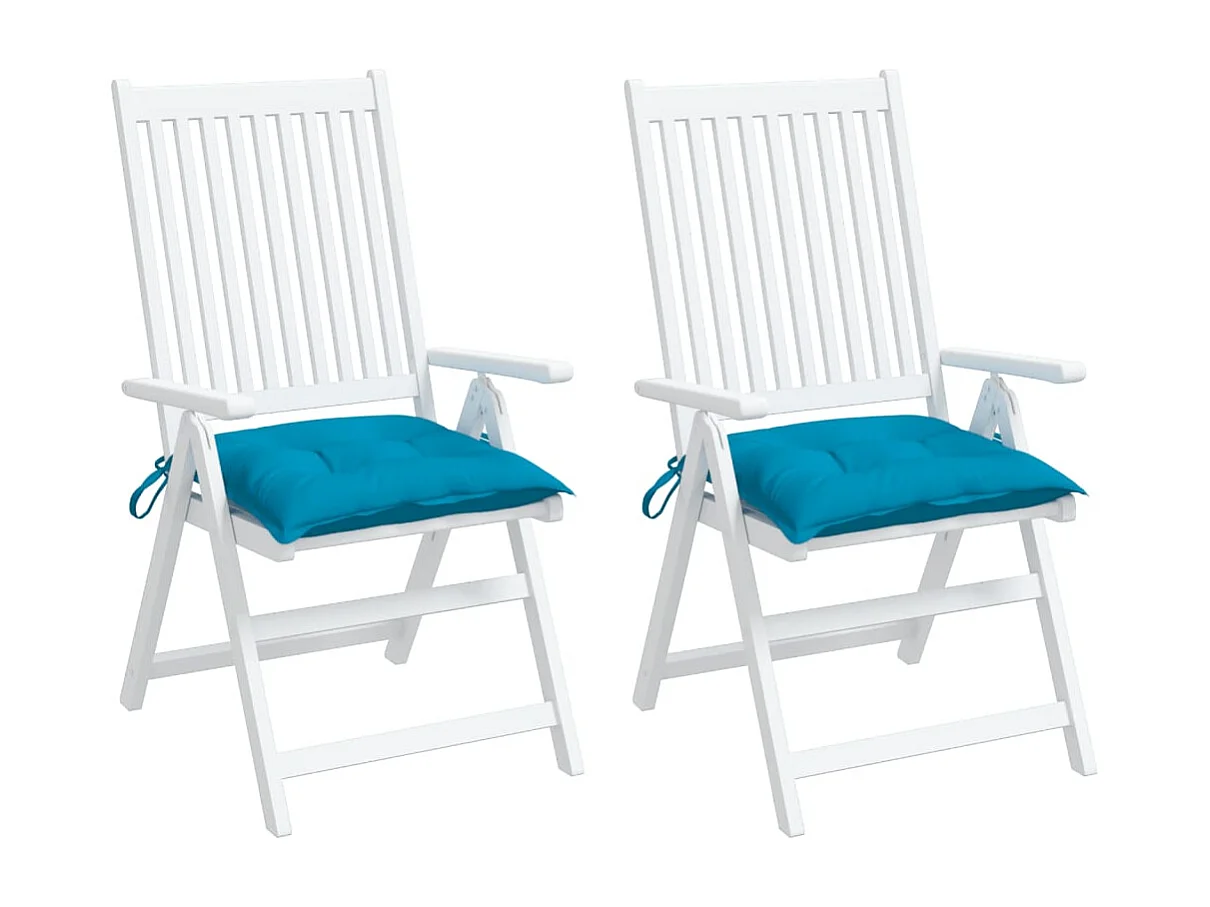 Coussins de palette lot de 2 bleu clair 50x50x7 cm tissu oxford