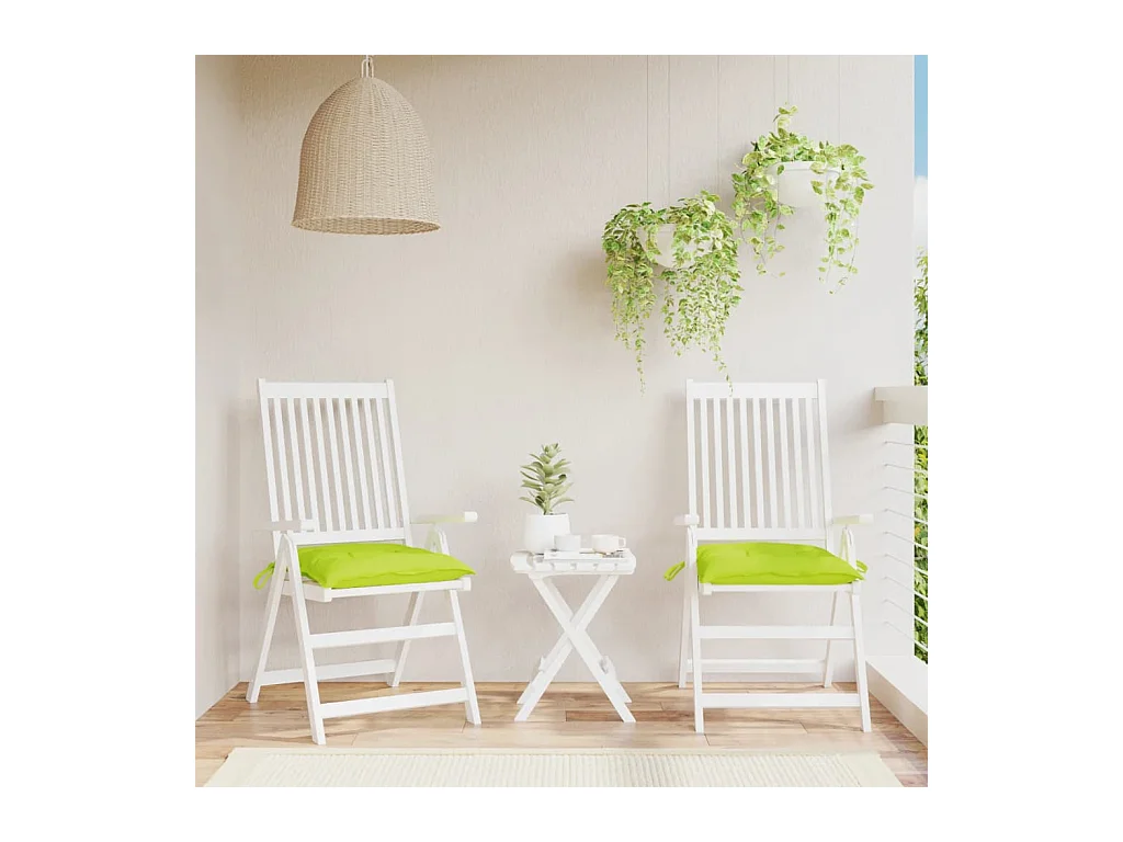 Cuscini per Pallet 2 pz Verde Chiaro 50x50x7 cm Tessuto Oxford