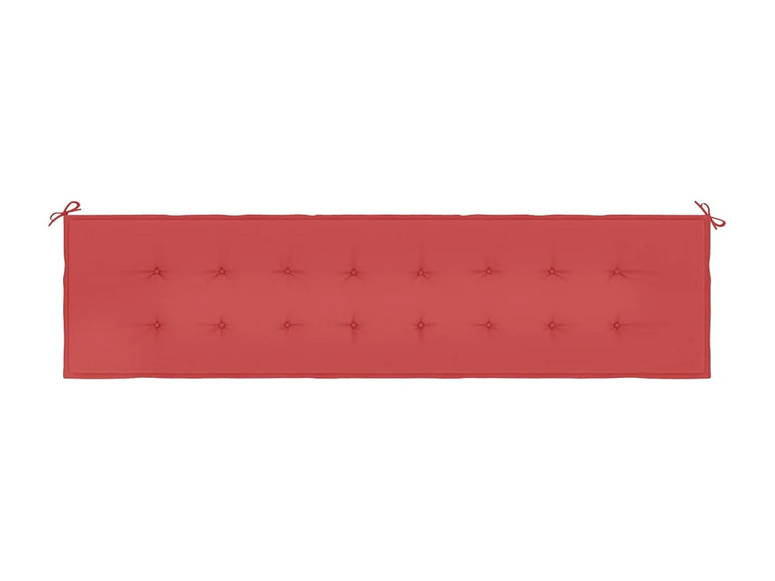 Almofadão p/ banco de jardim 200x50x3 cm tecido vermelho