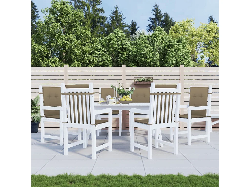 Almofadões lombares p/cadeiras 6pcs 100x50x4 cm mesclado tecido