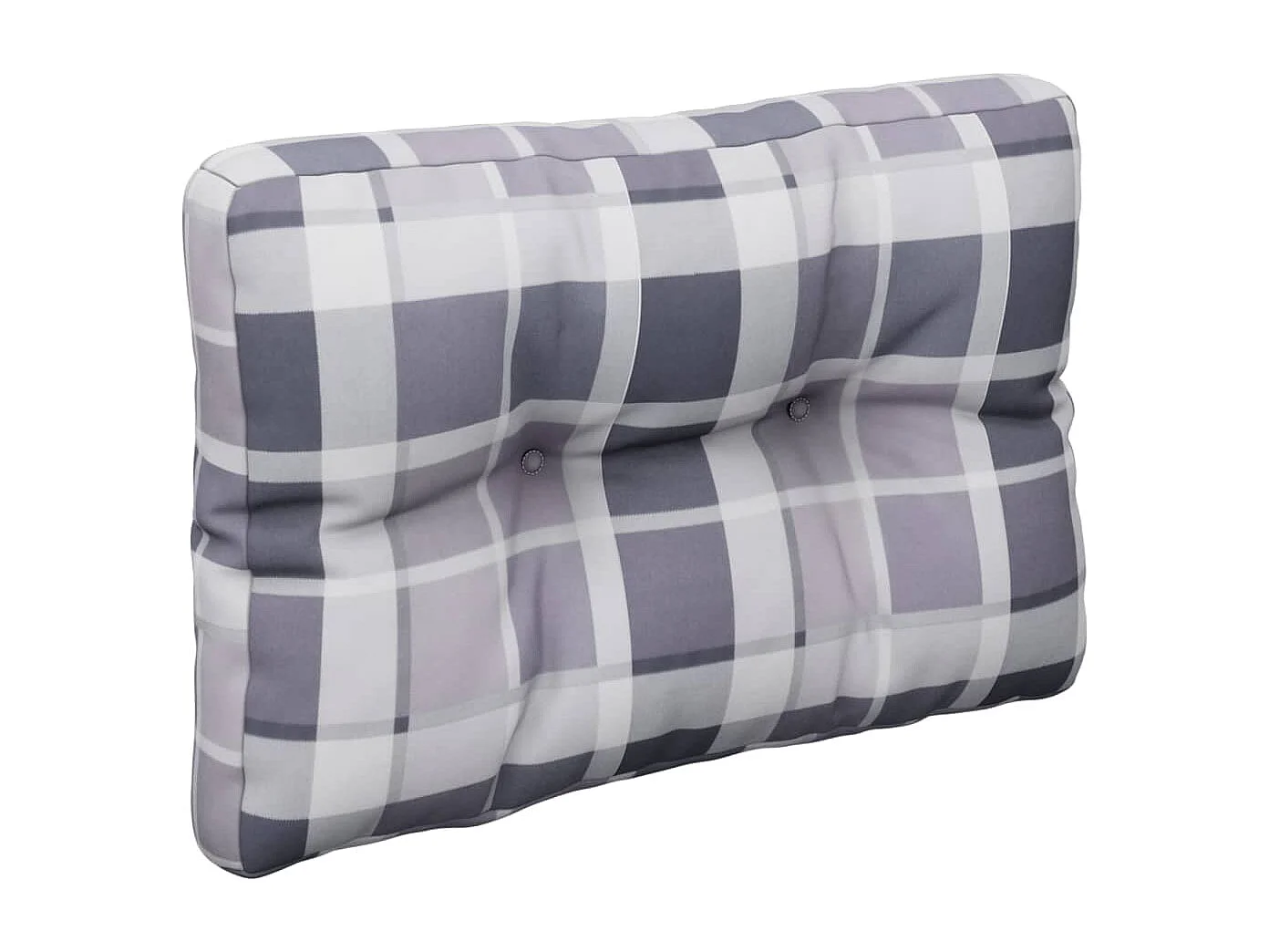 Coussins de palette lot de 2 motif à carreaux gris tissu