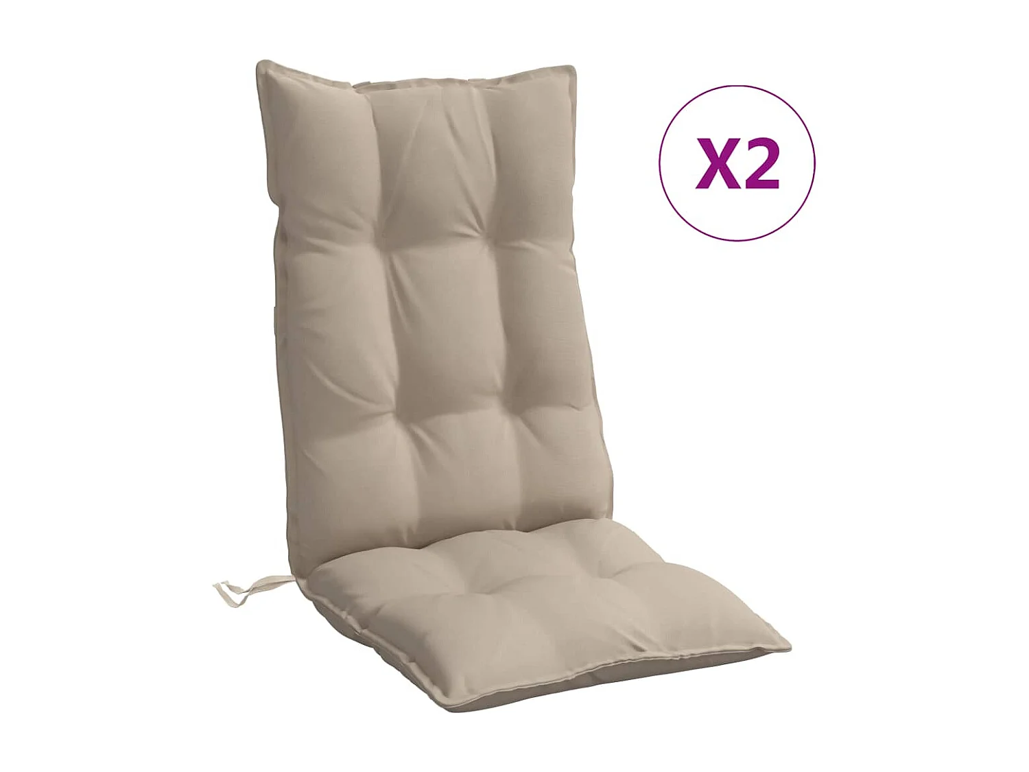 Almofadões cadeira encosto alto 2pcs oxford cinza-acastanhado