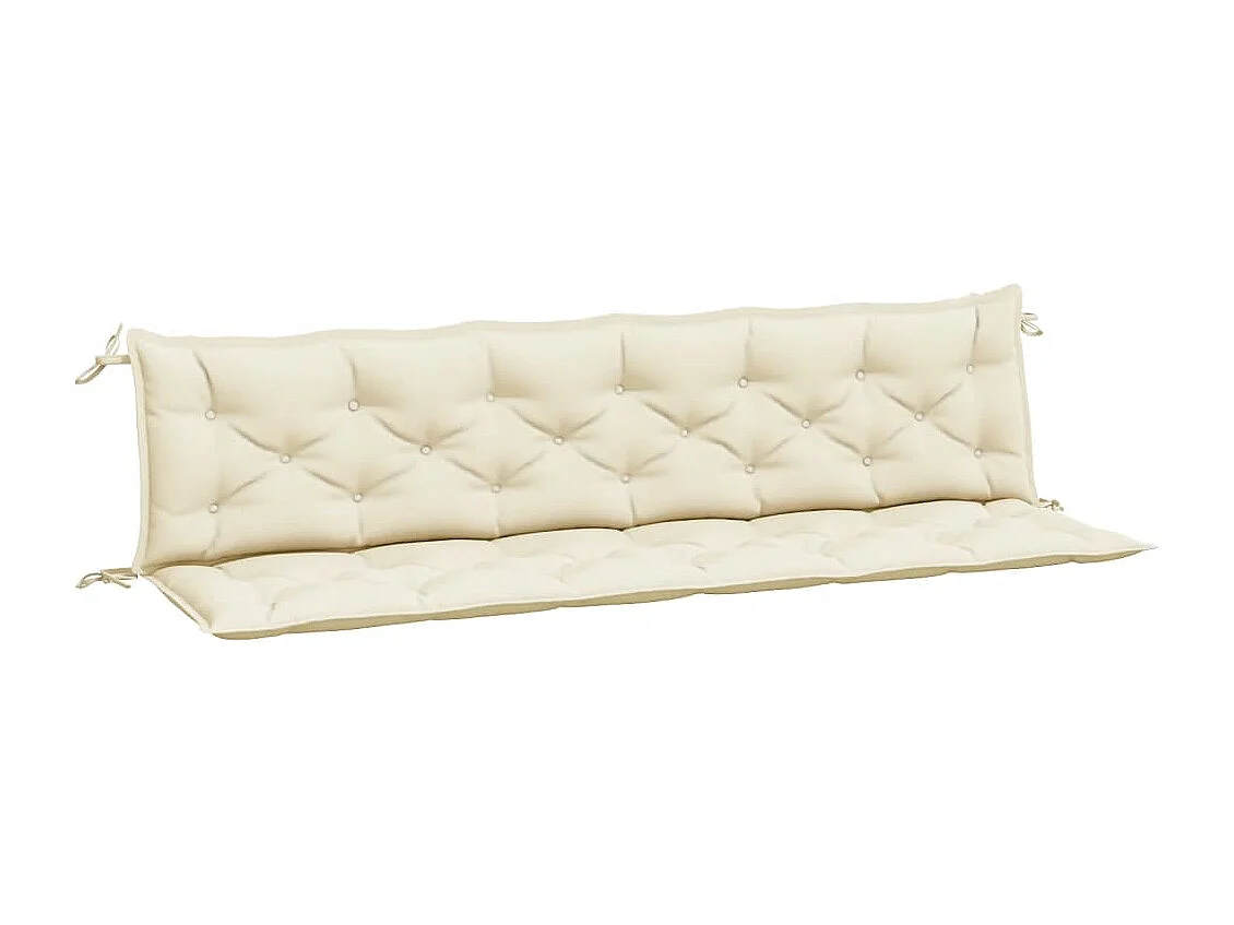 Almofadões banco jardim 2 pcs tecido oxford branco nata