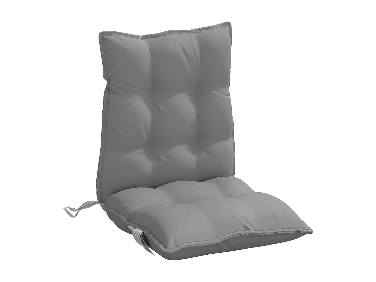 Coussins de chaise à dossier bas lot de 2 gris tissu oxford