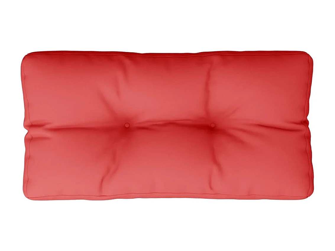 Cojín para palets de tela rojo 80x40x12 cm