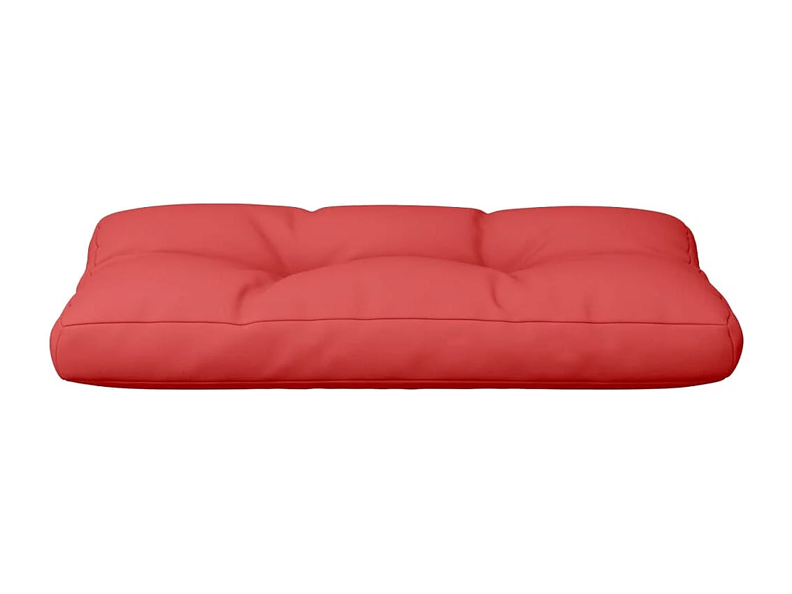Cojín para palets de tela rojo 80x40x12 cm