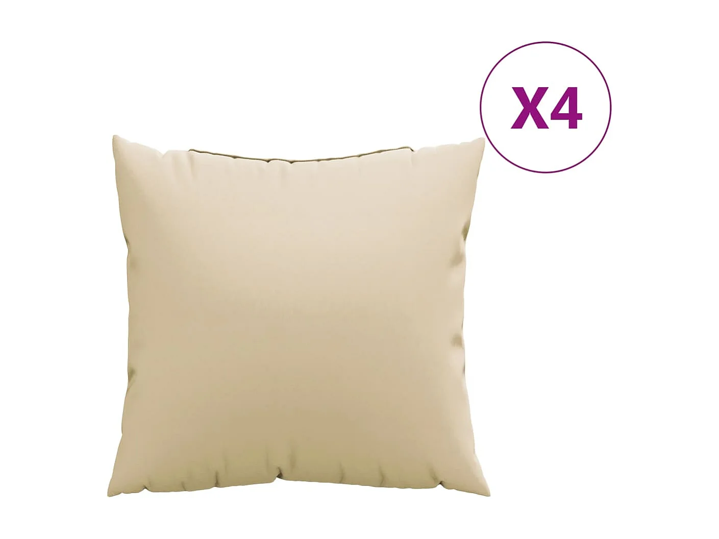 Almofadas de sofá 4 pcs 50x50 cm tecido bege