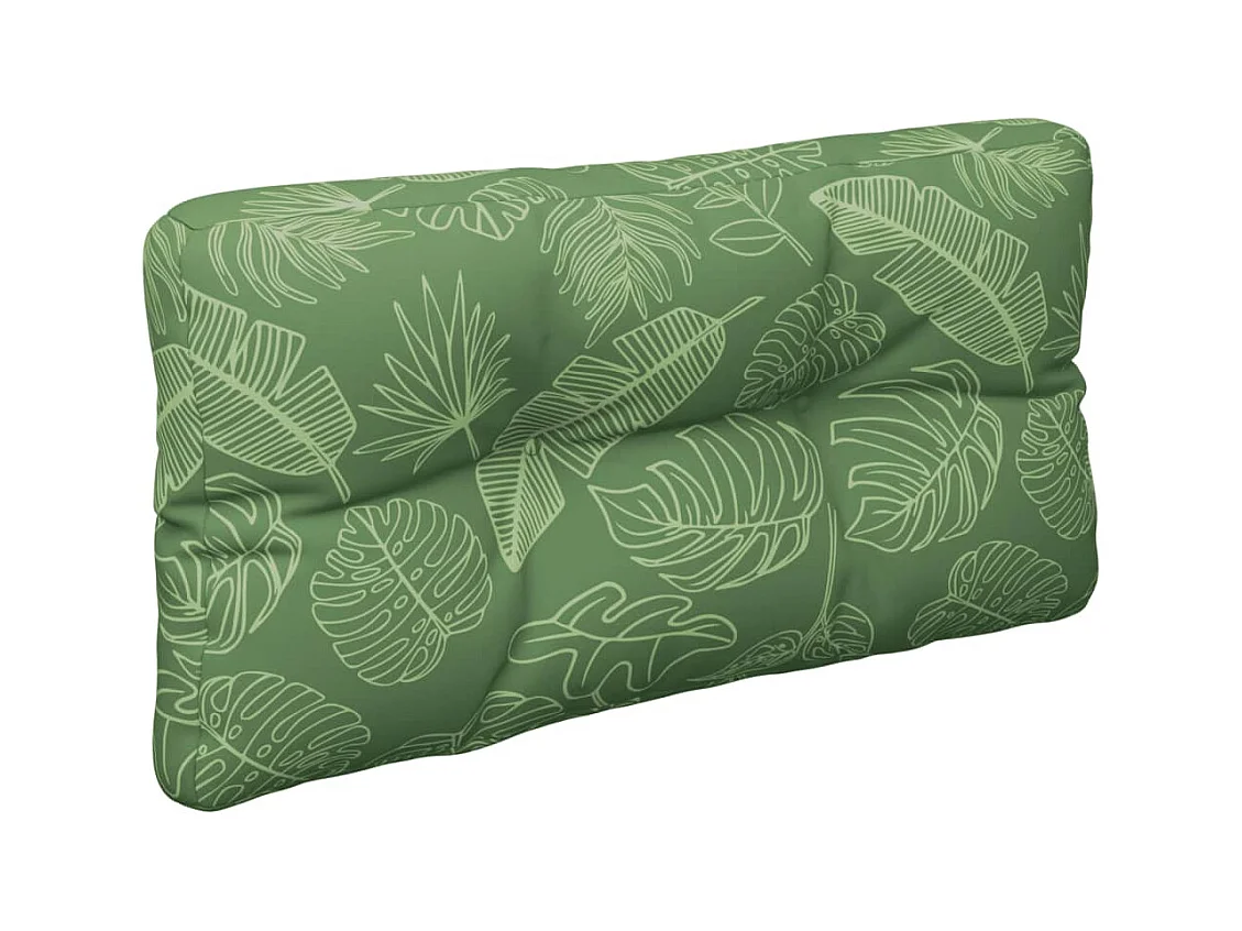 Palettenkissen 2-tlg. Blattmuster Stoff