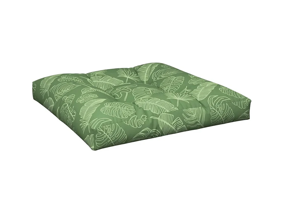 Palettenkissen 2-tlg. Blattmuster Stoff