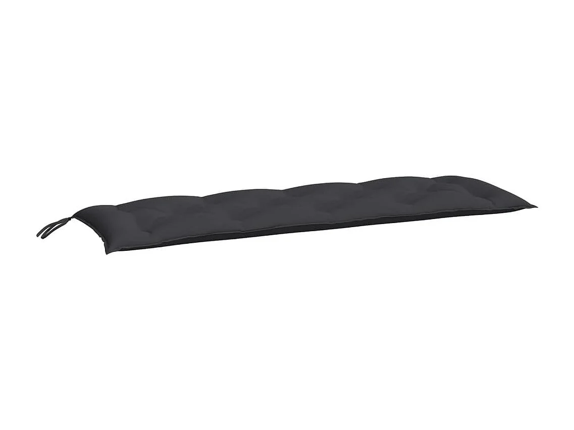 Almofadões banco jardim 2 pcs 150x50x7cm tecido oxford preto