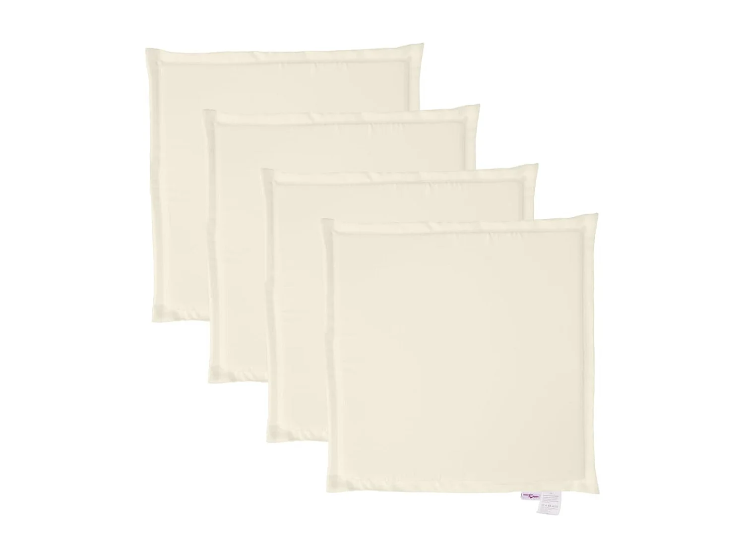 Imbottitura per Seduta Giardino 4pz Crema 45x45x2 cm Quadrata