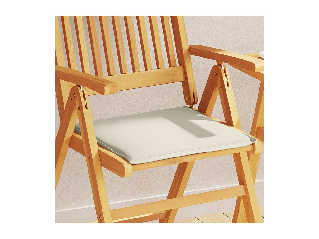 Imbottitura per Seduta Giardino 4pz Crema 45x45x2 cm Quadrata