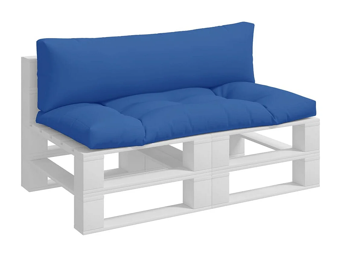 Coussins de palette lot de 2 bleu tissu