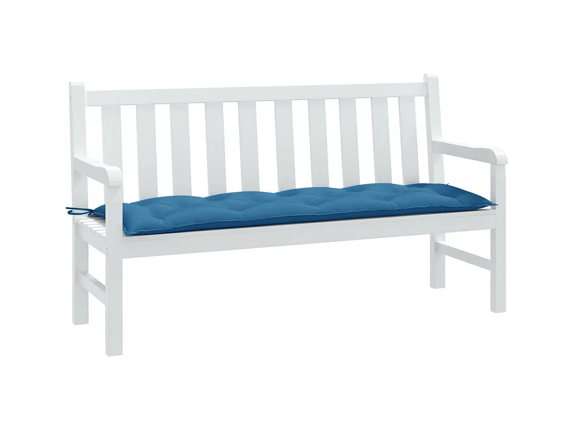 Gartenbank-Auflage Melange Blau 150x50x7 cm Stoff