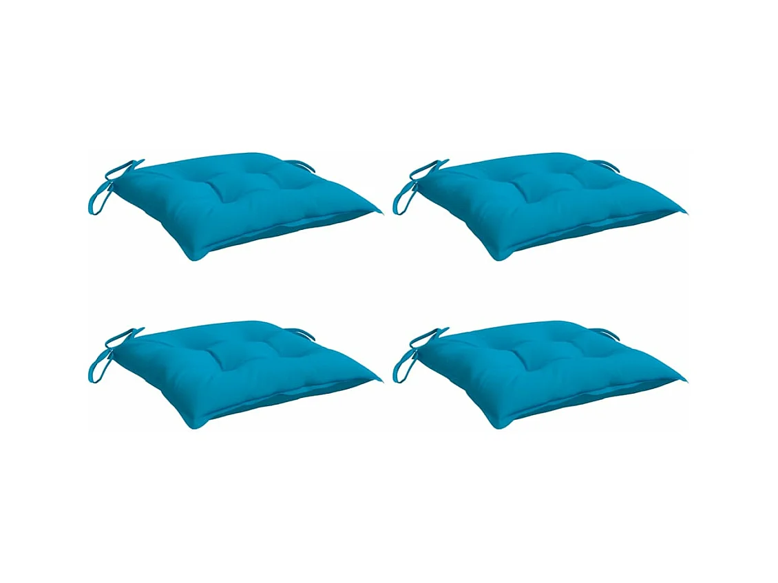 Coussins de palette lot de 4 bleu clair 50x50x7 cm tissu oxford