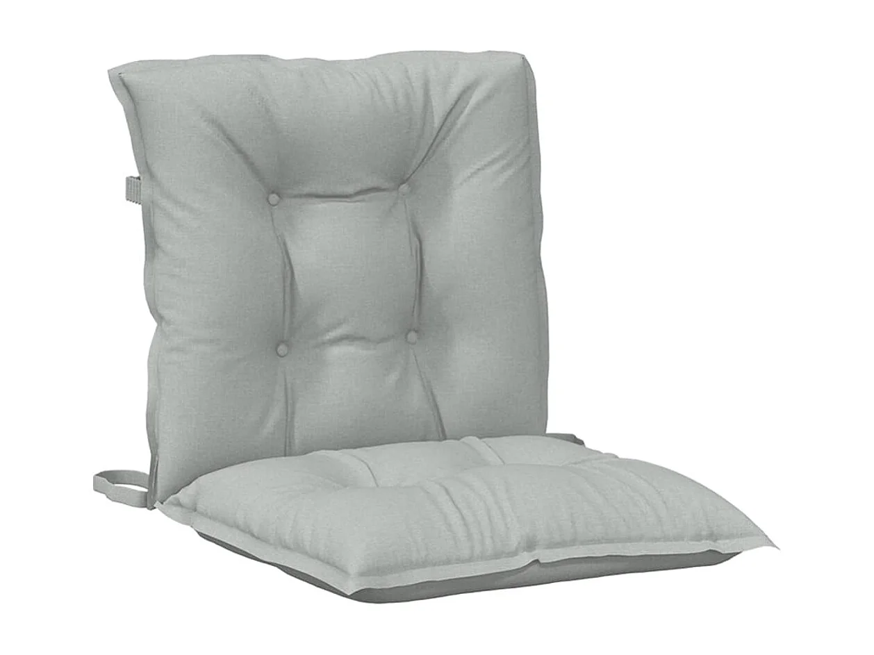 Almofadões lombares cadeiras 6pcs mesclado tecido cinza-claro