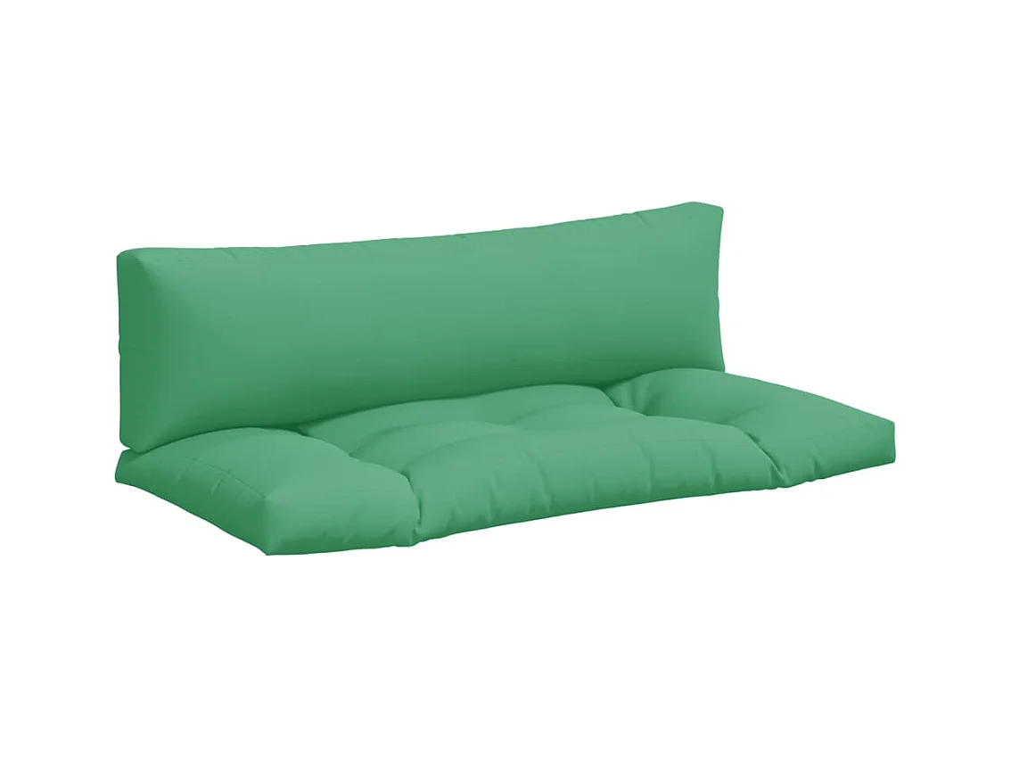 Coussins de palette lot de 2 vert tissu