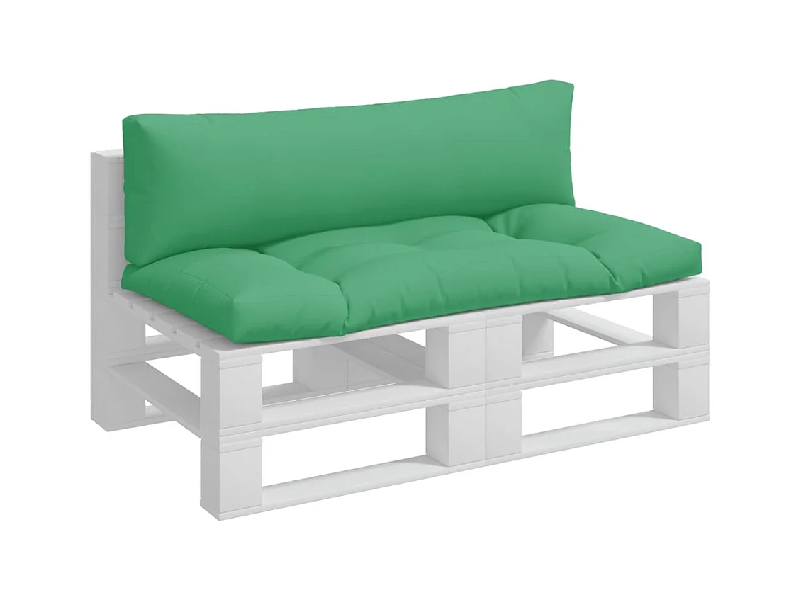 Coussins de palette lot de 2 vert tissu