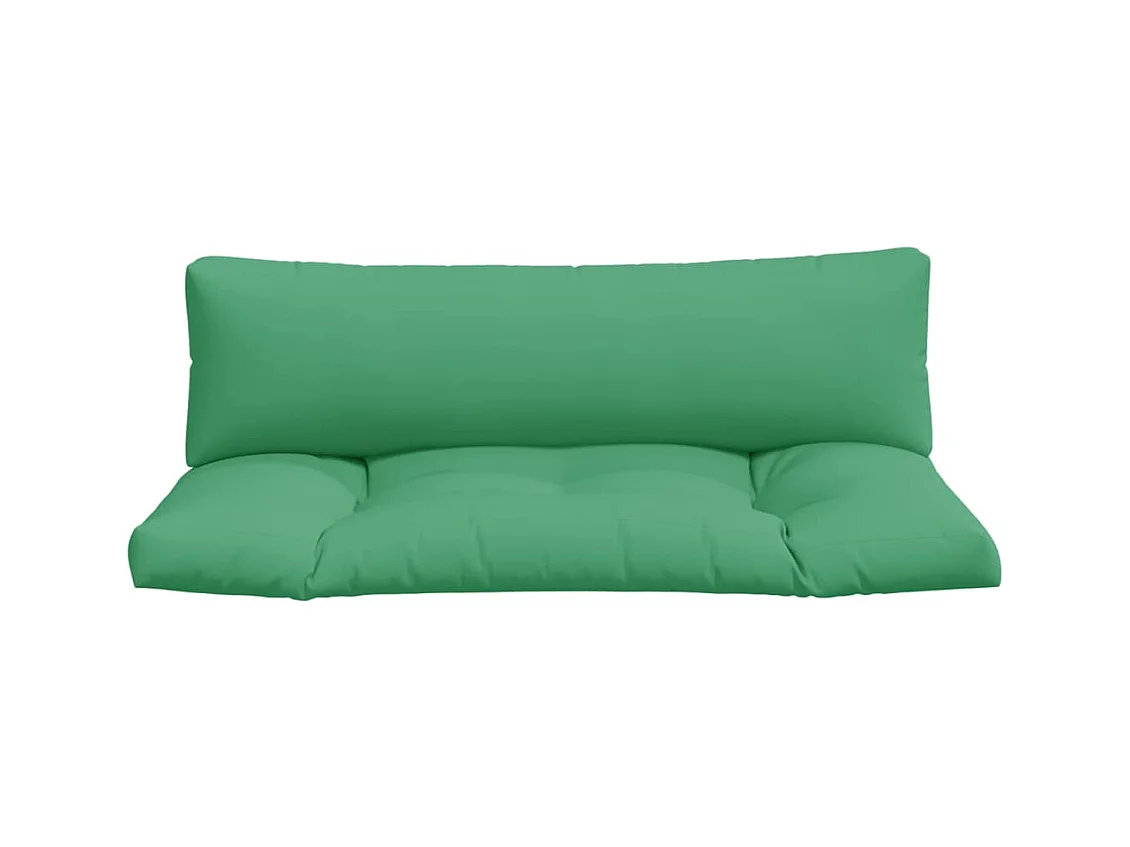 Coussins de palette lot de 2 vert tissu