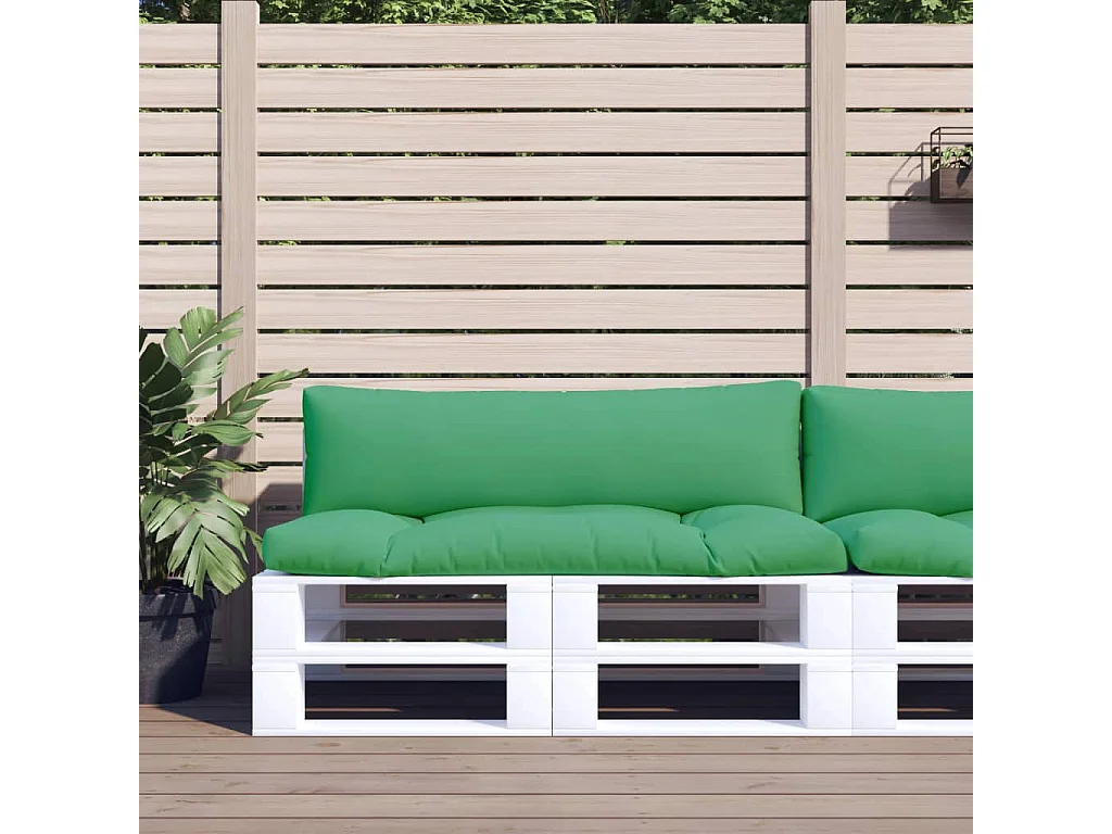 Coussins de palette lot de 2 vert tissu