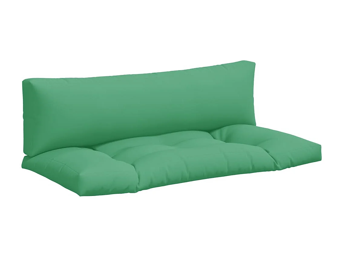 Coussins de palette lot de 2 vert tissu