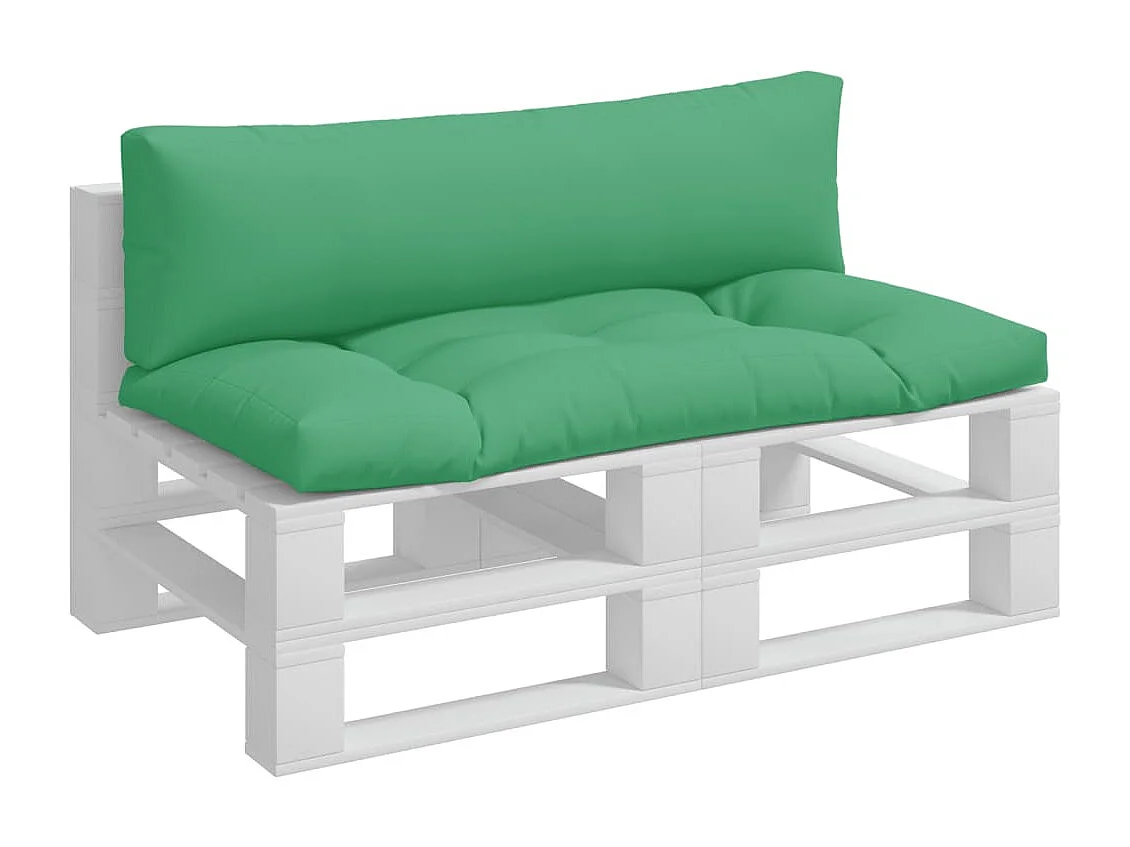 Coussins de palette lot de 2 vert tissu