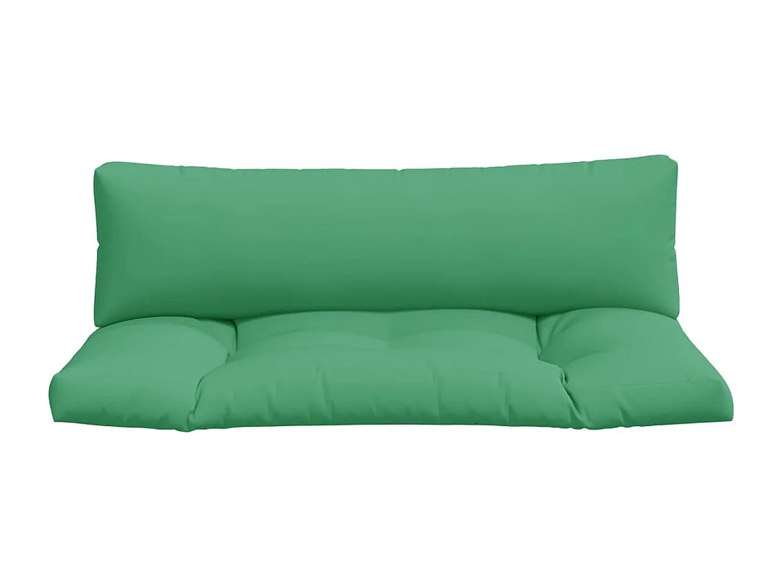 Coussins de palette lot de 2 vert tissu