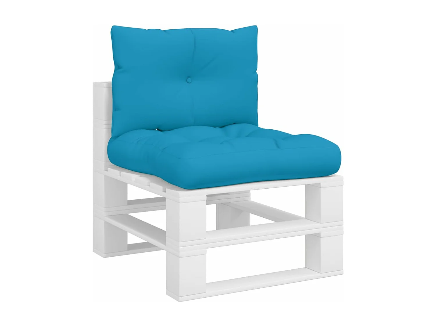 Coussins de palette lot de 2 bleu tissu