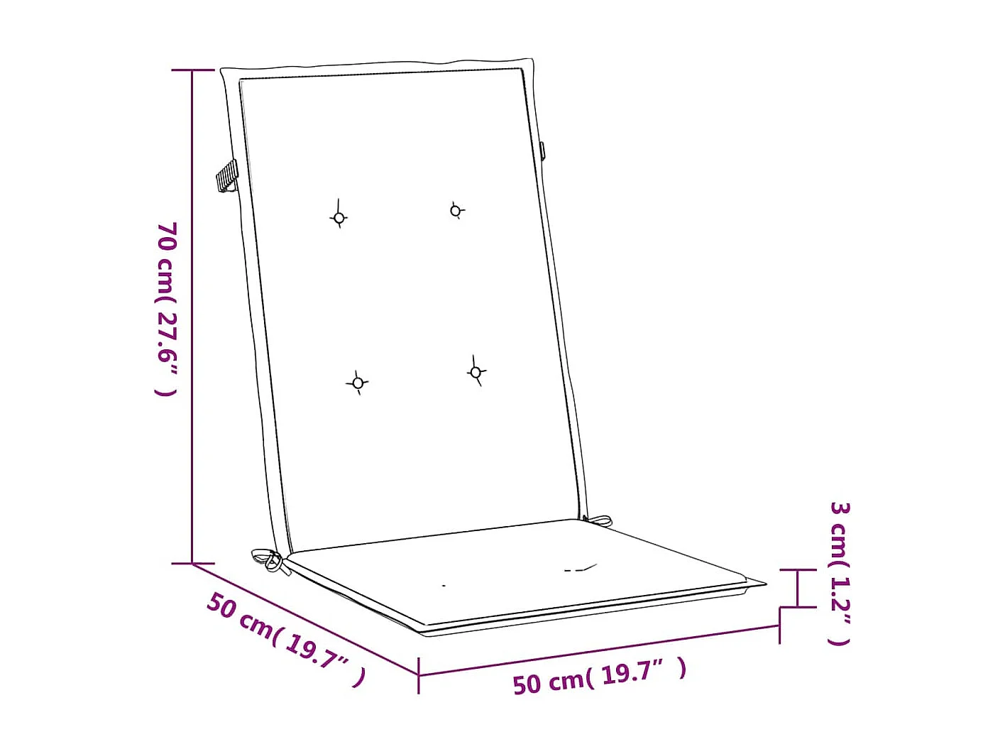 Cuscini per Sedie 2 pz Blu 120x50x3 cm in Tessuto
