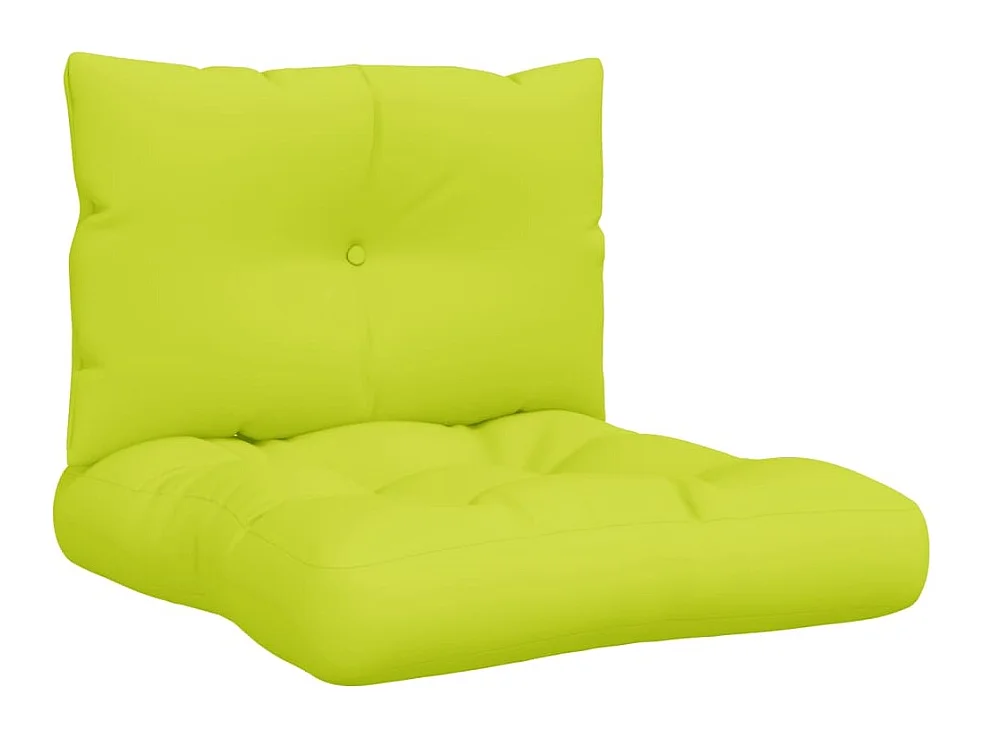 Cuscini per Divani in Pallet 2 pz Verde Intenso in Tessuto