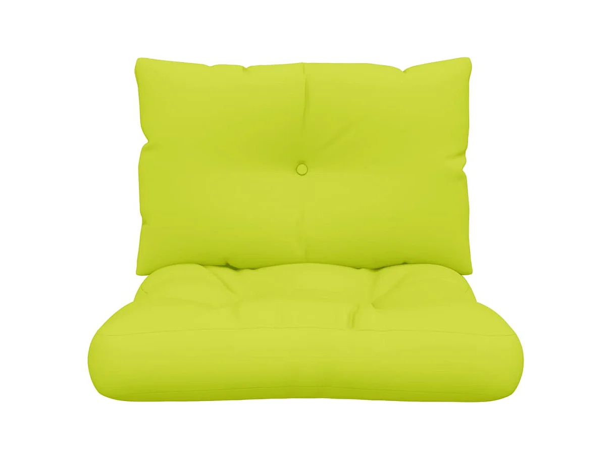 Cuscini per Divani in Pallet 2 pz Verde Intenso in Tessuto