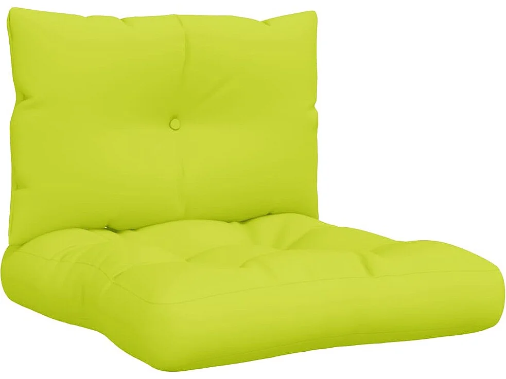 Coussins de palette lot de 2 vert vif tissu