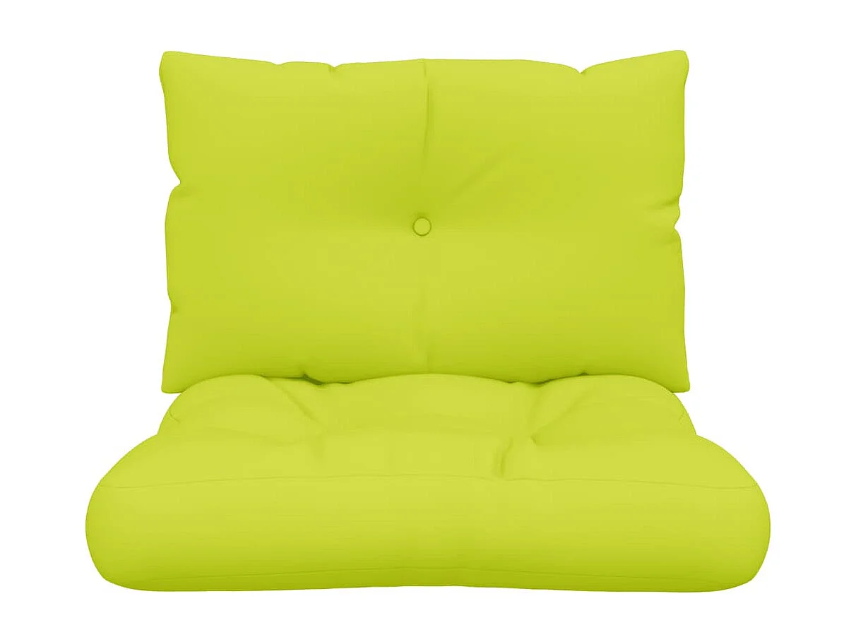 Coussins de palette lot de 2 vert vif tissu