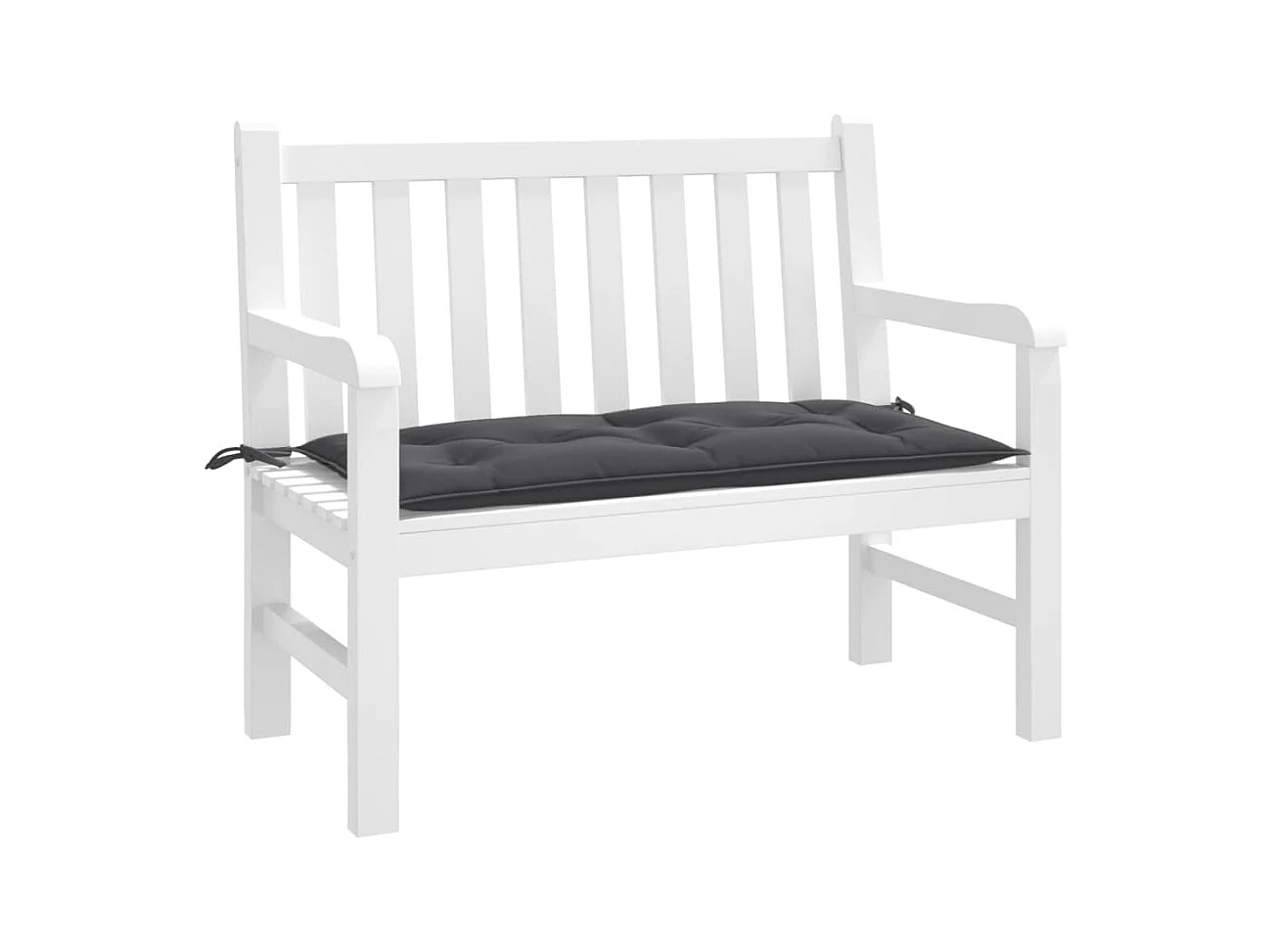 Coussin de banc de jardin anthracite mélangé 100x50x7 cm tissu
