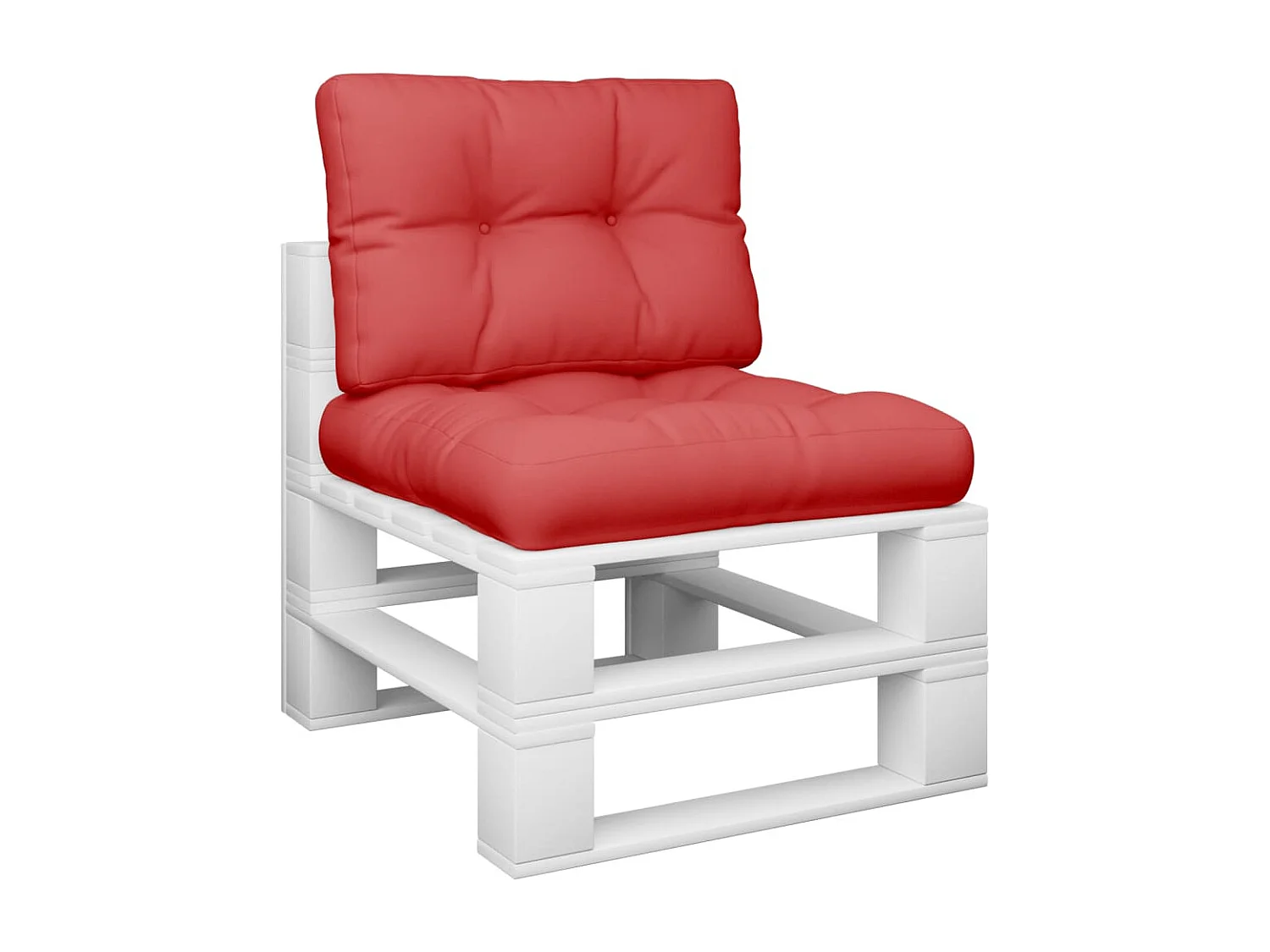 Palettenkissen 2-tlg. Rot Stoff