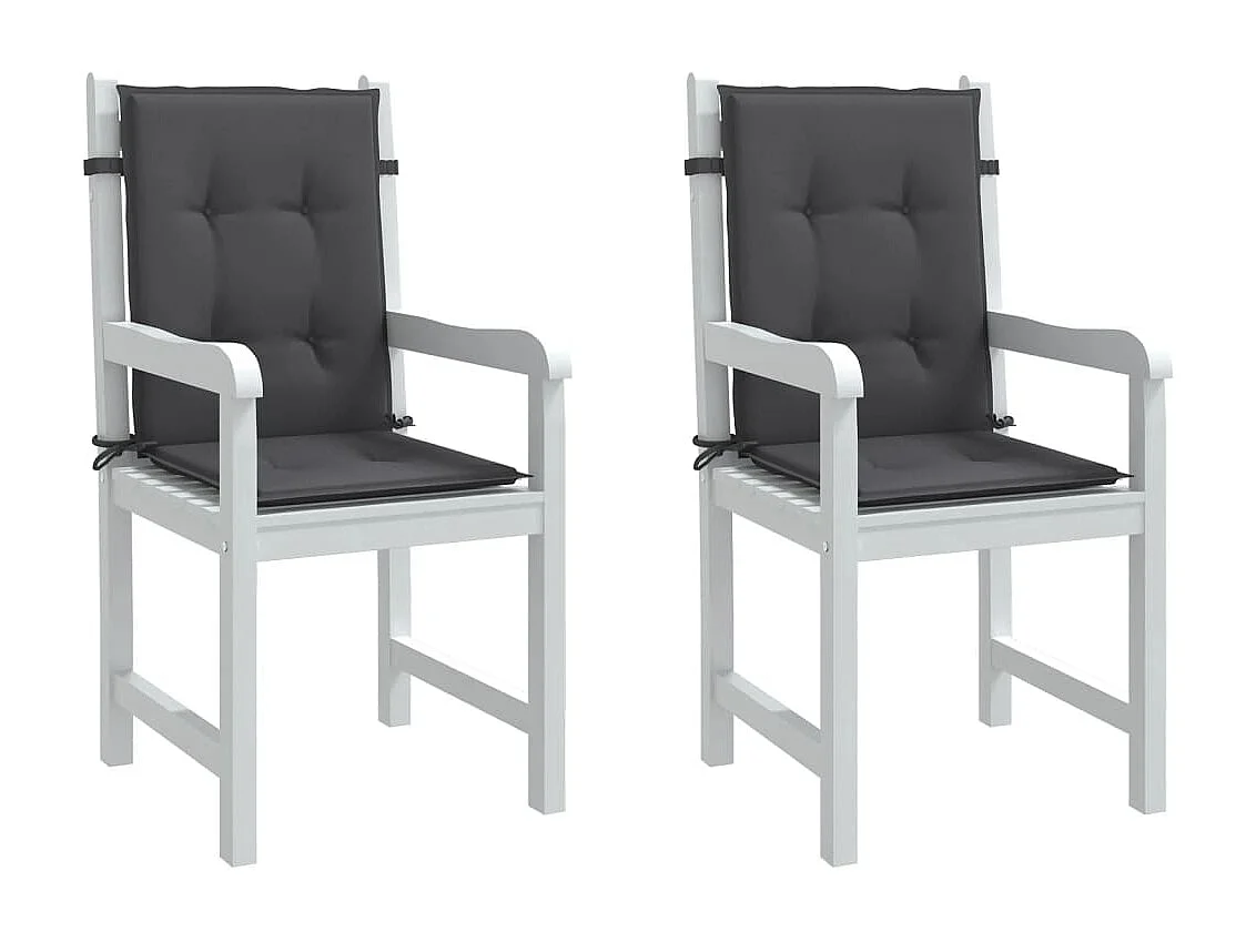 Almofadões lombares p/ cadeiras 2pcs 100x50x4cm mesclado tecido